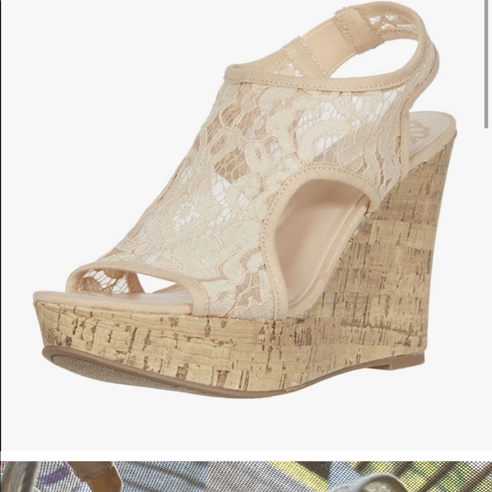 Laces wedges sandals